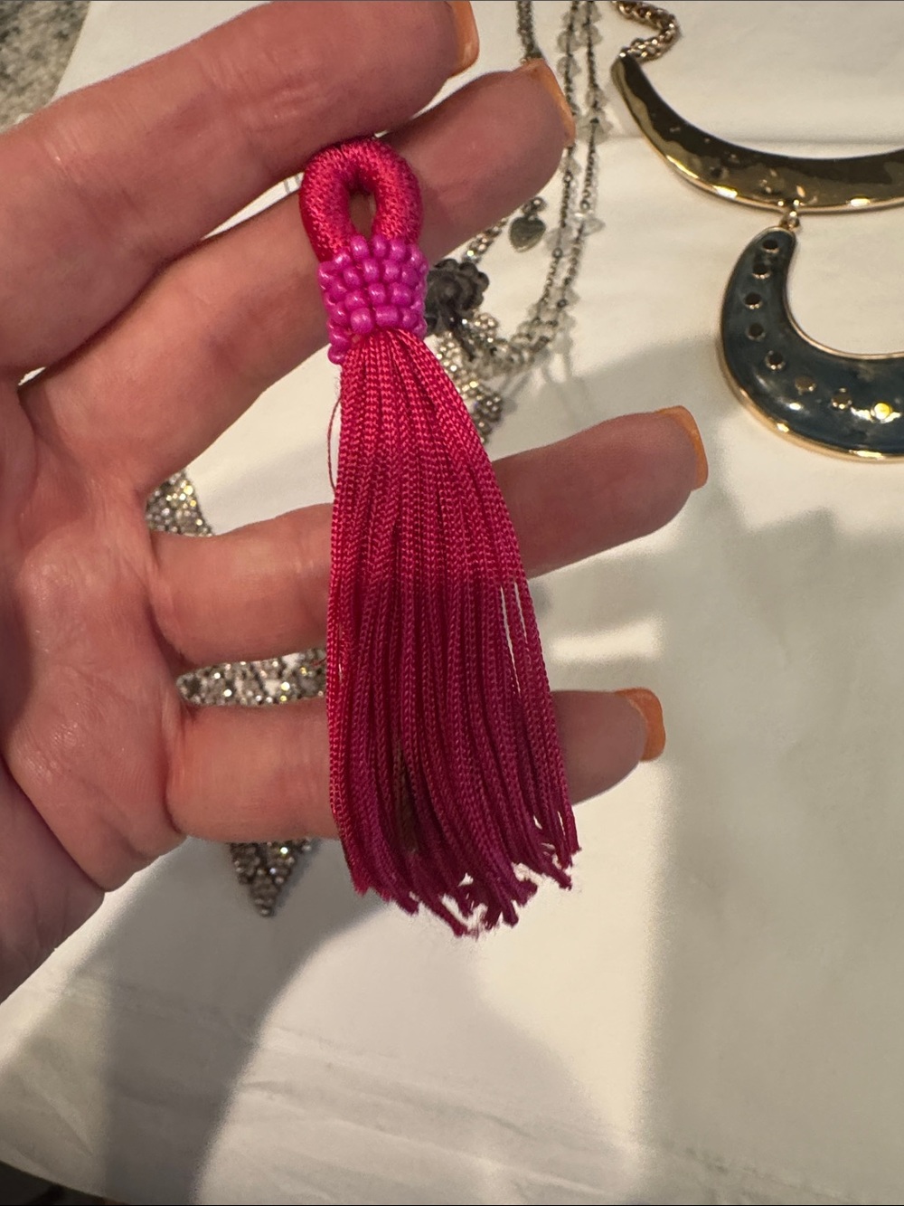 Assorted Women’s Necklace Set — Gold, Silver & Hot Pink Accents - Picture 15 of 17